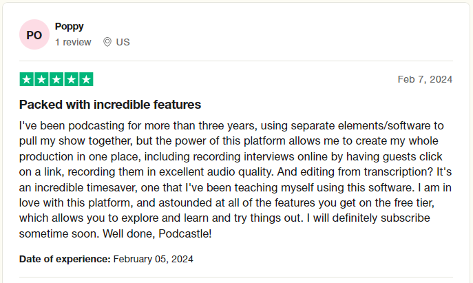 podcastle user reviews