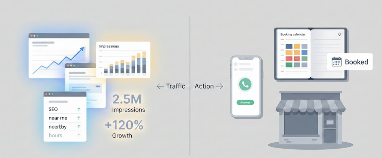 SEO traffic versus real customer actions